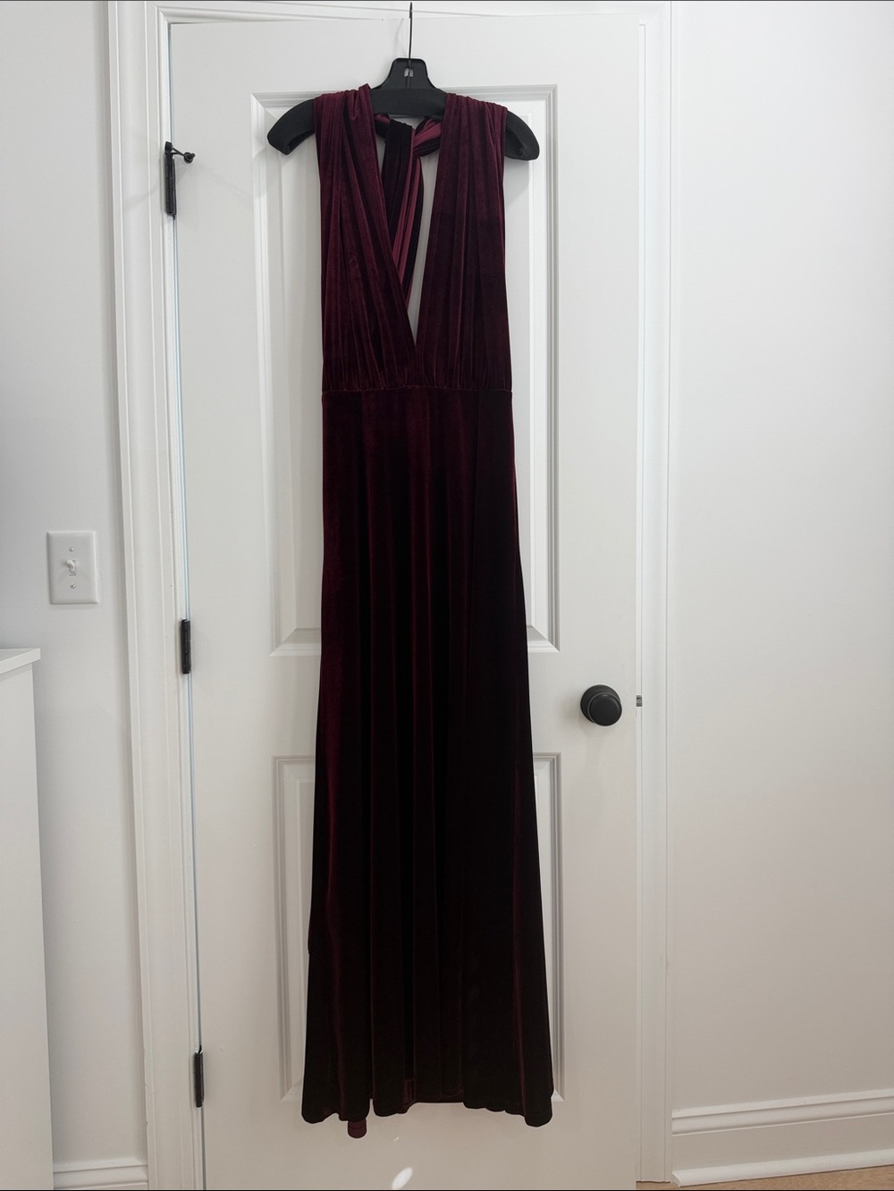 Burgundy Revelry Micah Convertible Velvet Dress Size Small